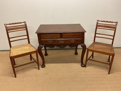 Lot 702 - A 19th century mahogany console table with one...