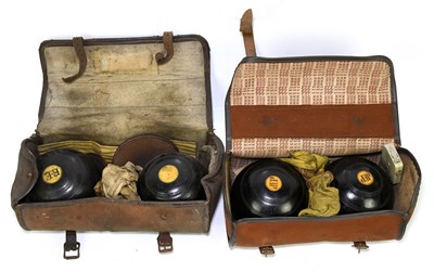 Lot 346 - Two cased set of bowls.