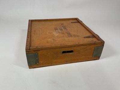 Lot 38 - A wooden crate stamped 'County Stores',...