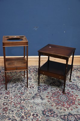 Lot 118 - A 19th century mahogany washstand with single...