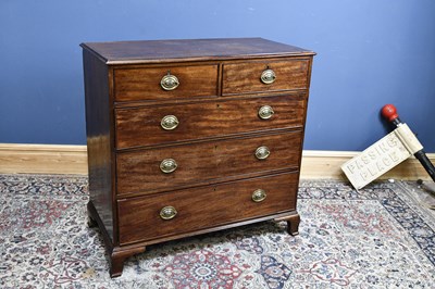 Lot 60 - A Victorian mahogany chest of two short over...
