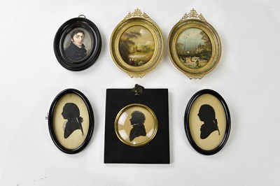 Lot 2570 - A portrait miniature of a gentleman, together...