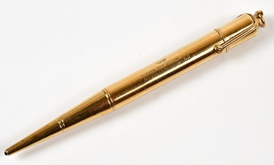 Lot 3 - BAKERS POINTER PENCIL; a 9ct gold cased...