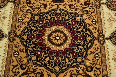 Lot 439 - A yellow ground Persian style Nahal carpet,...