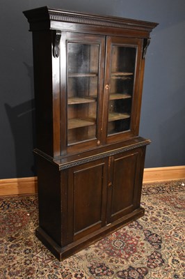 Lot 108 - A Victorian stained bookcase, with moulded...