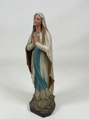 Lot 188 - RELIGIOUS INTEREST; a chalkware plaster...