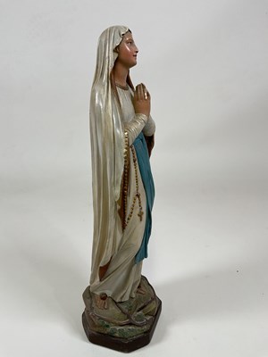 Lot 188 - RELIGIOUS INTEREST; a chalkware plaster...