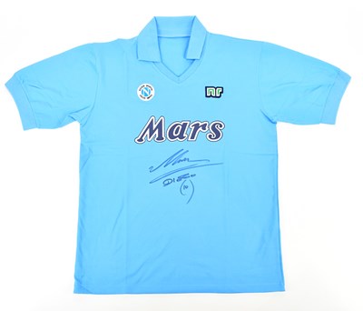 Lot 2284 - DIEGO MARADONA; a signed Napoli retro style...