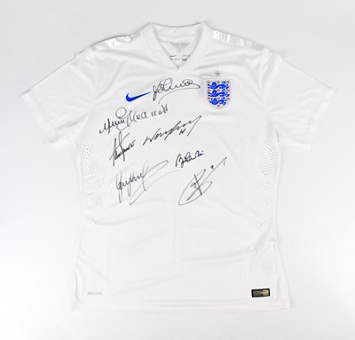 Lot 2264 - ENGLAND; a signed Top Scorer football shirt,...