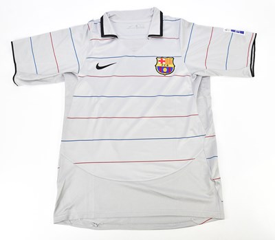 Lot 2305 - RONALDINHO; a signed Barcelona retro style...