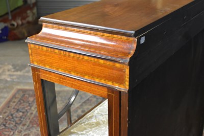 Lot 33 - An Edwardian inlaid mahogany display cabinet,...