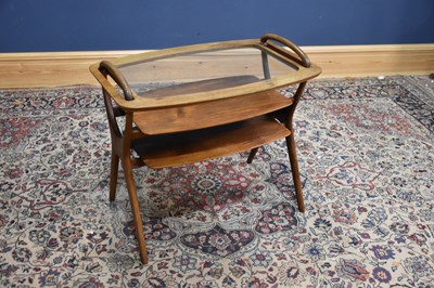 Lot 313 - DALESCRAFT; a mid century teak butler's...