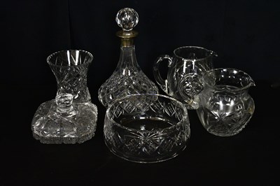 Lot 1482 - A small group of cut glass including a ship's...