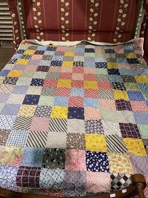 Lot 75 - A vintage Canadian Red Cross patchwork quilt...