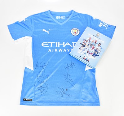 Lot 1461 - MANCHESTER CITY; an autographed 93:20 replica...