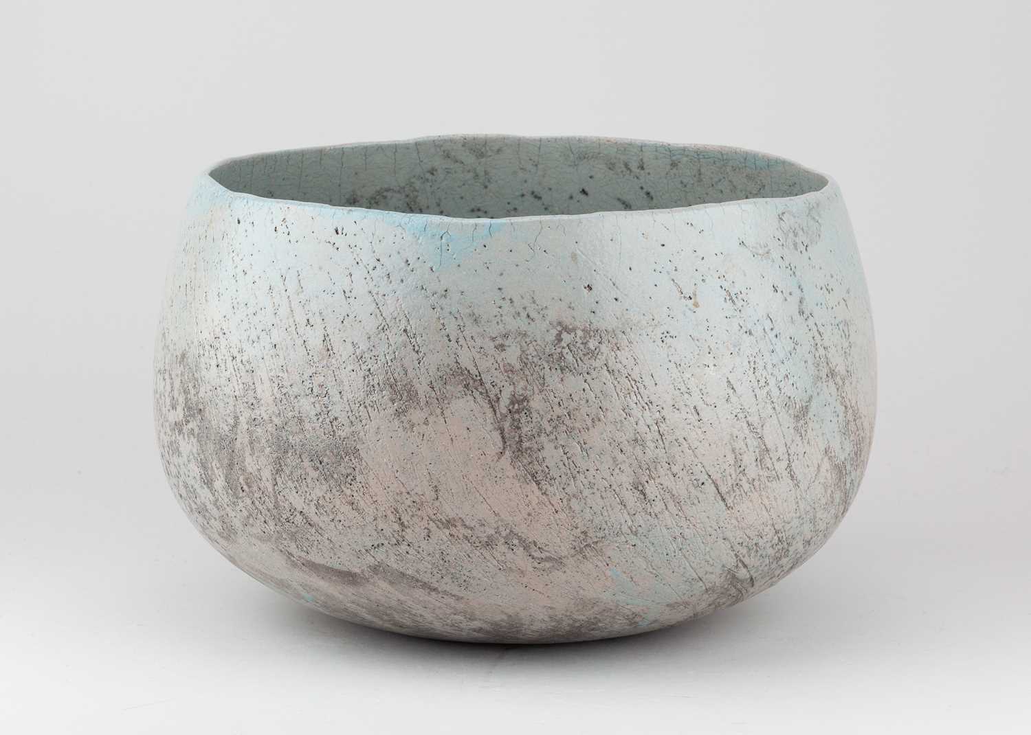 Lot 572 - STEPHEN MURFITT (born 1953); a large raku bowl...