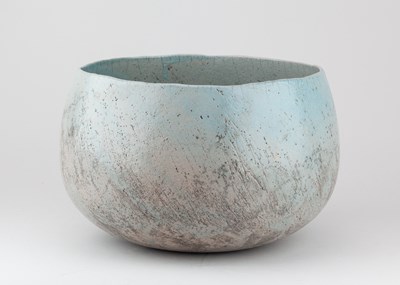 Lot 572 - STEPHEN MURFITT (born 1953); a large raku bowl...