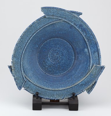 Lot 167 - EMILY MYERS (born 1965); a stoneware dish with...