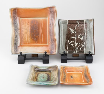 Lot 409 - MAY LING BEADSMOORE (born 1970); three square...