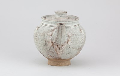 Lot 229 - IAN GODFREY (1942-1992); a stoneware teapot...