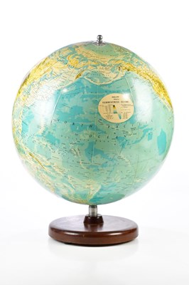 Lot 2164 - PHILIPS; a 19inch terrestrial globe on wooden...