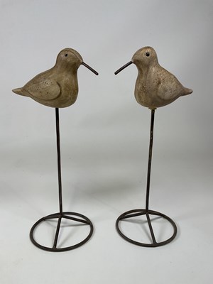 Lot 204 - A pair of ceramic decoy type ducks with over...