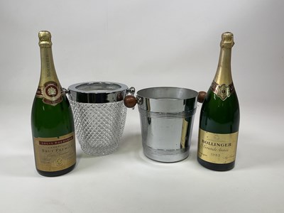 Lot 158 - Two shop display champagne bottles (empty),...