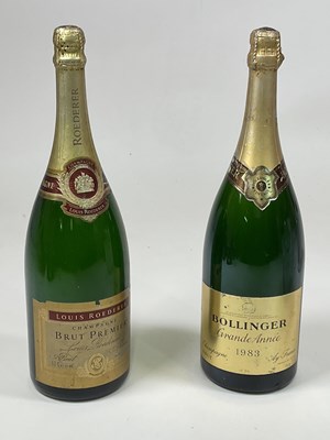 Lot 158 - Two shop display champagne bottles (empty),...