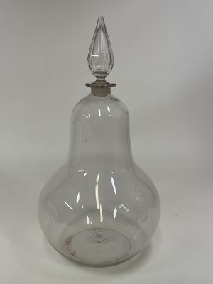 Lot 4 - A large 19th century glass hand blown...