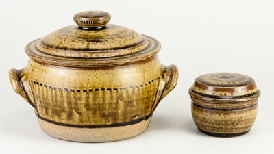 Lot 516 - MIKE DODD (born 1943); a stoneware casserole...