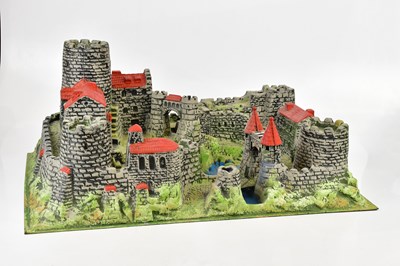 Lot 1637 - A Hauser-Elastolin diorama model of a castle,...