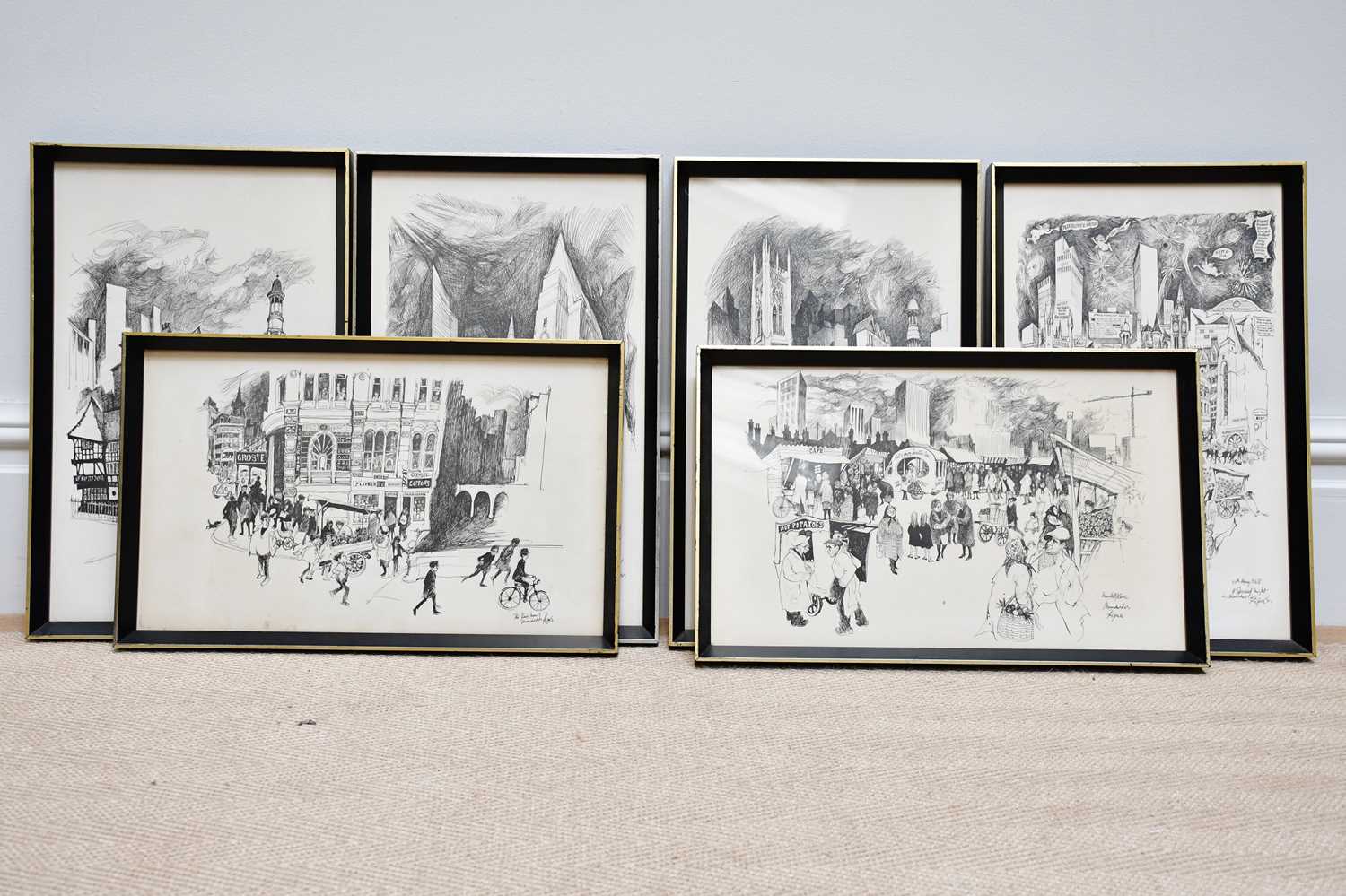 Lot 1692 - WILLIAM PAPAS; a collection of six prints,...