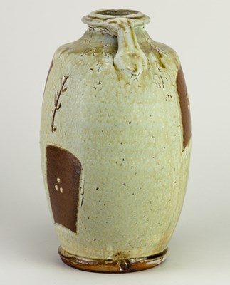 Lot 507 - MIKE DODD (born 1943); a flat sided stoneware...