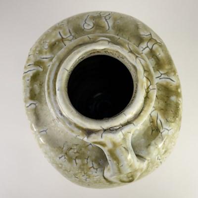 Lot 507 - MIKE DODD (born 1943); a flat sided stoneware...