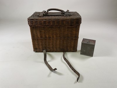 Lot 68 - An early 20th century wicker travelling...