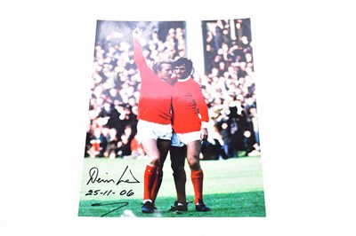 Lot 2345 - DENIS LAW; an autographed photograph of Denis...