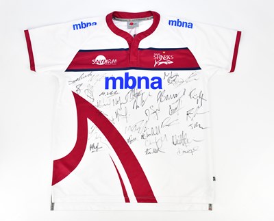 Lot 2395 - SALE SHARKS; an autographed 2013/14 rugby...