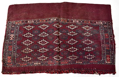 Lot 124 - An Iranian Yomut Kilim hand-woven cushion,...