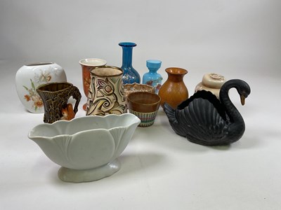 Lot 213 - Mixed ceramics comprising a Dartmouth black...