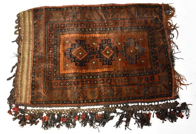 Lot 112 - A hand-woven Uzbek Carpet bag in black, brown...