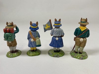 Lot 244 - ROYAL DOULTON BUNNYKINS; four Scout Group...