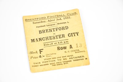 Lot 2340 - MANCHESTER CITY; an original 1930s ticket...