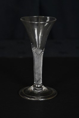 Lot 1467 - A 19th century wine glass with etched...