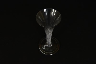 Lot 1467 - A 19th century wine glass with etched...