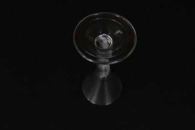 Lot 1467 - A 19th century wine glass with etched...