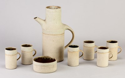 Lot 680 - RUTH DUCKWORTH (1919-2009); a stoneware coffee...