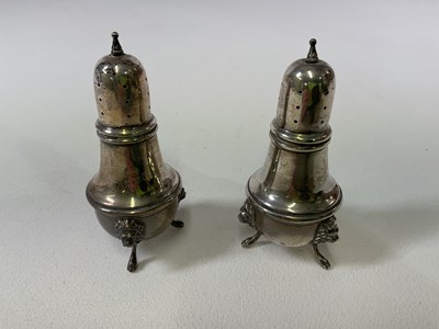 Lot 461 - A pair of American Poole sterling silver salt...