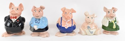 Lot 516 - A set of five Wade NatWest pigs comprising...