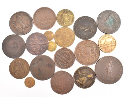 Lot 658 - Various 19th century and other tokens to...