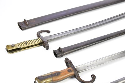 Lot 1625 - A group of four French bayonets including a...